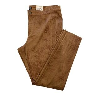 A.n.a Women's Plus Size 33/16‎ High Rise Skinny Brown Faux Leather Pants